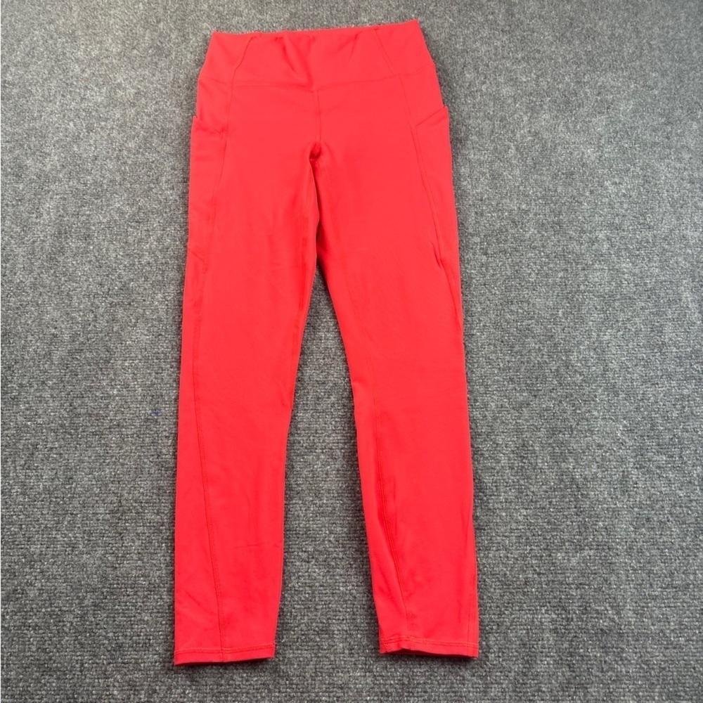 FABLETICS Women’s Red Coral Cropped PureLuxe Athletic Leggings size Small